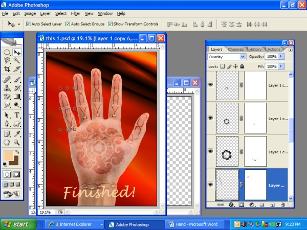 Creation of Indian hand tatoo: Step 11
